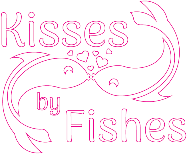 KISSES BY FISHES LOGO- OUTLINE LETTERS